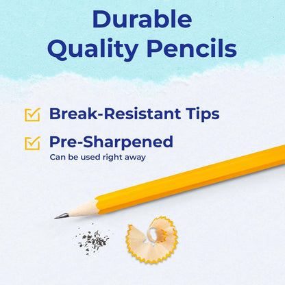 Rosmonde 210 Pack Pre Sharpened Pencils #2, Pencils With Top Erasers, Bulk School & Teacher Supplies, #2 HB, Pre Sharpened for Easy Use, Easy Hold Grip, Bulk Classroom & Office Supplies