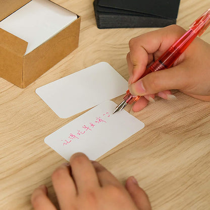 VANRA 300 Small Blank Cards 3.5x2 inches Color Cardstock Study Flash Cards Index Cards, Unruled with Rounded Corners (White, 300/Pack)