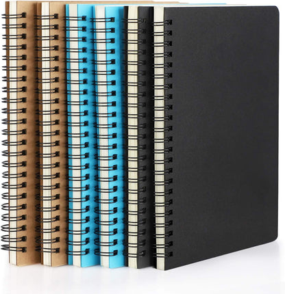 EUSOAR Spiral Lined Notebook, A5 3packs 5.5"X8.3" 120 Pages Lined Travel Notebooks Journal, Memo Notepad Sketchbook, Students College Office Business Diary Ruled Spiral Book Journal-3Colors Covers