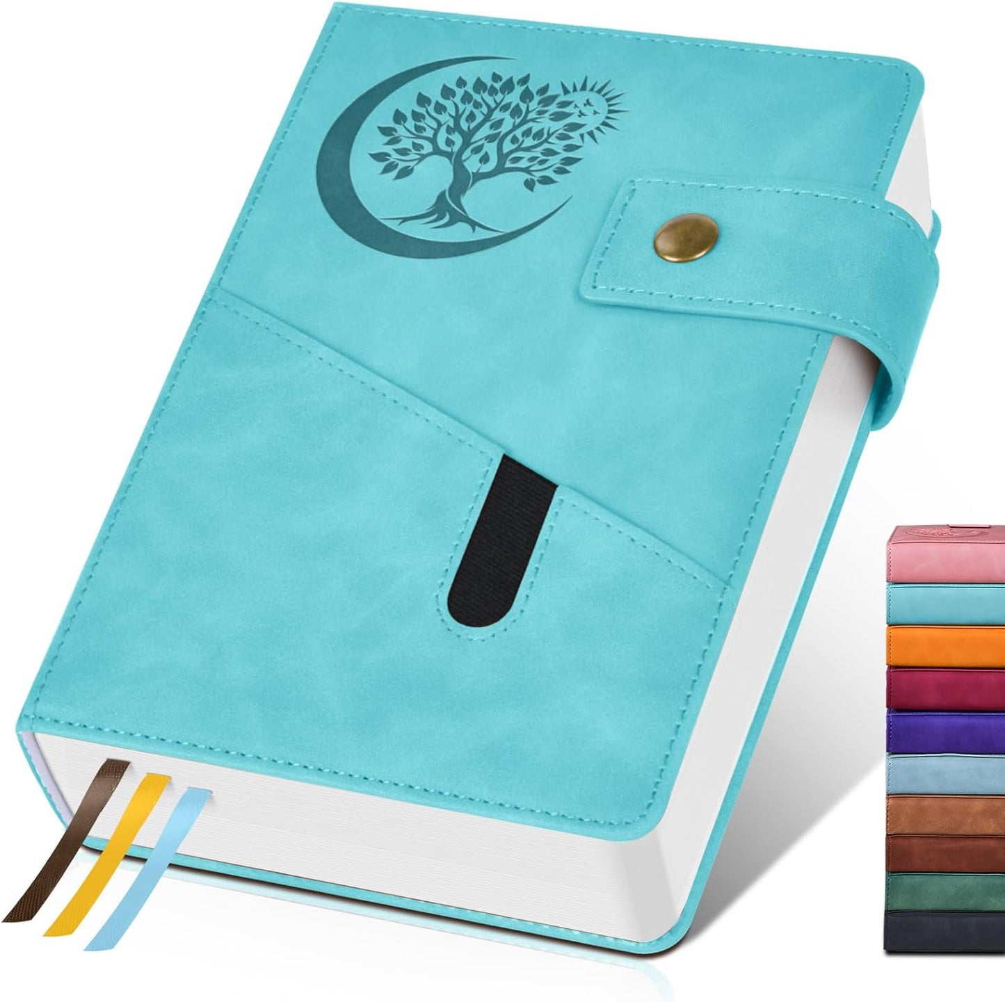 PAIBAS A5 Leather Journal Notebook, 365 Pages Thick Hardcover Lined Journal for Men & Women, Medium 5.9" x 8.4" College Ruled Notebooks for Work, School, Travel, Business,Note Taking,Writing Diary