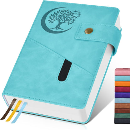PAIBAS A5 Leather Journal Notebook, 365 Pages Thick Hardcover Lined Journal for Men & Women, Medium 5.9" x 8.4" College Ruled Notebooks for Work, School, Travel, Business,Note Taking,Writing Diary