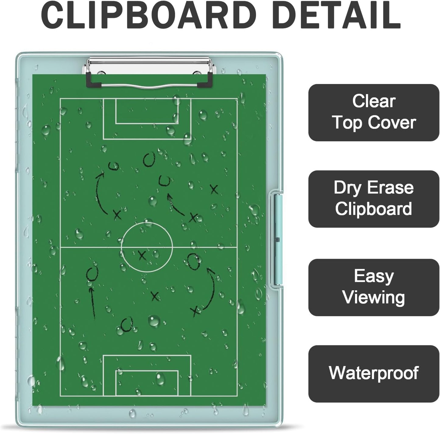 Rimilak Plastic Clipboard with Storage, Side Opening with 2 Compartment, Size 13.3 x 9.4 x 1.5 Heavy Duty High Capacity Nursing Box for Work School & Office Supplies, Black