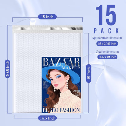 Fuxury Bubble Mailer 6x10" 100 Pack White Bubble Mailers Usable Size 6x9" Self Seal Padded Mailing Envelopes Opaque Bubble Padded Mailer for Small Business Mailing Jewelry Makeup Small Items
