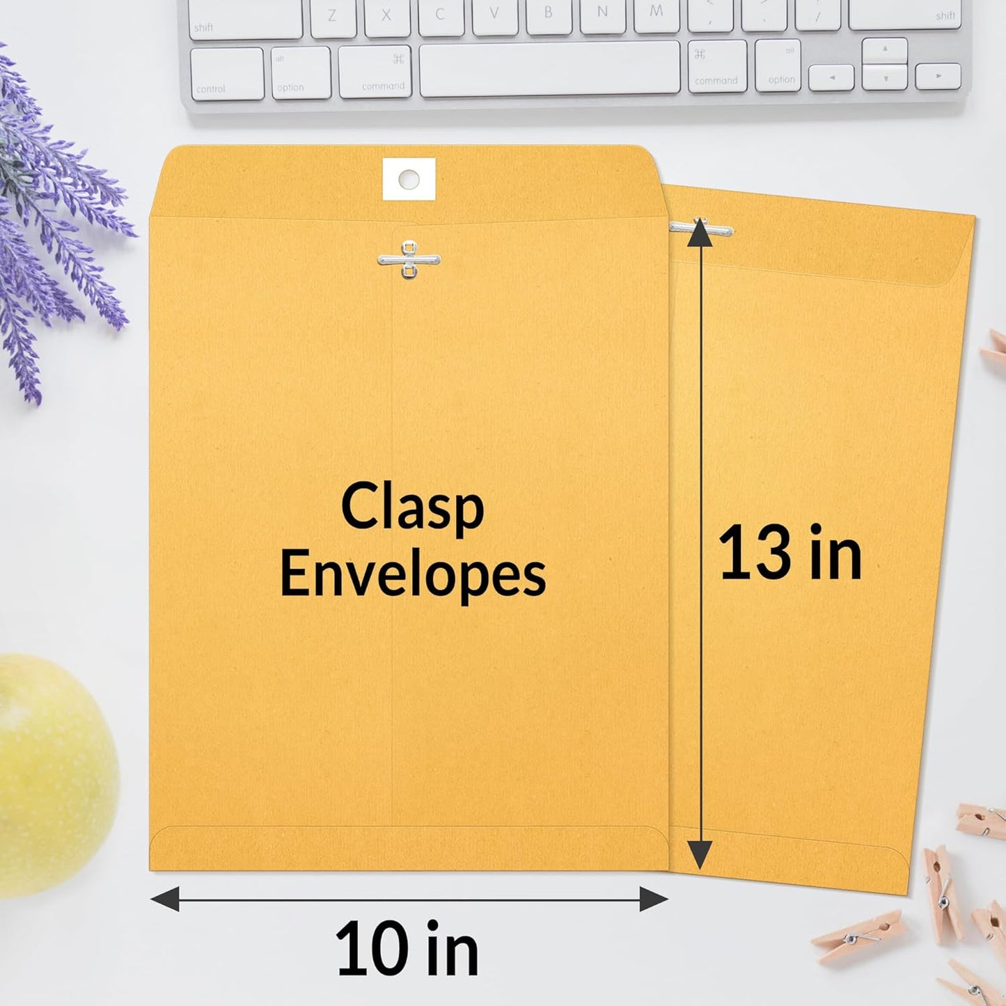 SUNEE Envelops, 9"x12" Brown Kraft Envelopes with Clasp Closure, 28-lb Paper Mailing Envelopes, 100 Count, Great for Filing, Storing or Mailing Documents