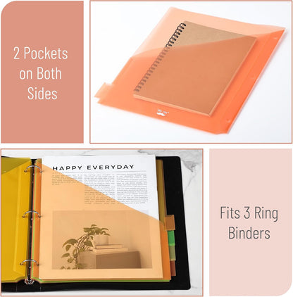 Mr. Pen- Binder Dividers with Pockets and Tabs, 1 Set, 8 Tabs/Set, Colorful, 3 Ring Binder Dividers with Tabs and Pockets on Both Sides