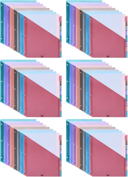 Mr. Pen- Binder Dividers with Pockets and Tabs, 1 Set, 8 Tabs/Set, Colorful, 3 Ring Binder Dividers with Tabs and Pockets on Both Sides