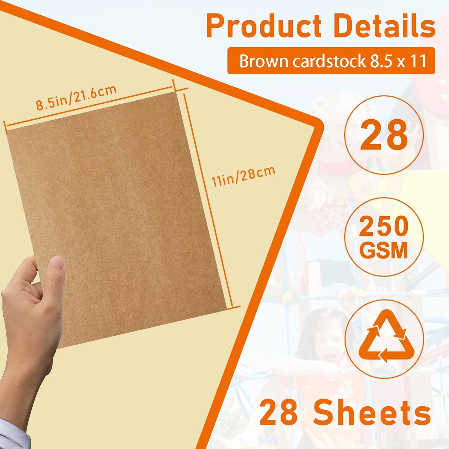 Guakicae 28 Sheets Cream Cardstock 8.5 x 11 Ivory Paper, 250gsm/92lb Premium Off White Paper Card Stock for Wedding Invitations, School Crafting, Memus, DIY Card Making, Graduations, Business Cards