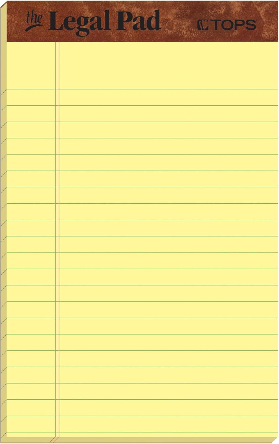 TOPS The Legal Pad Writing Pads, 5" x 8", Jr. Legal Rule, Canary Paper, 50 Sheets, 3 Pack (75013)