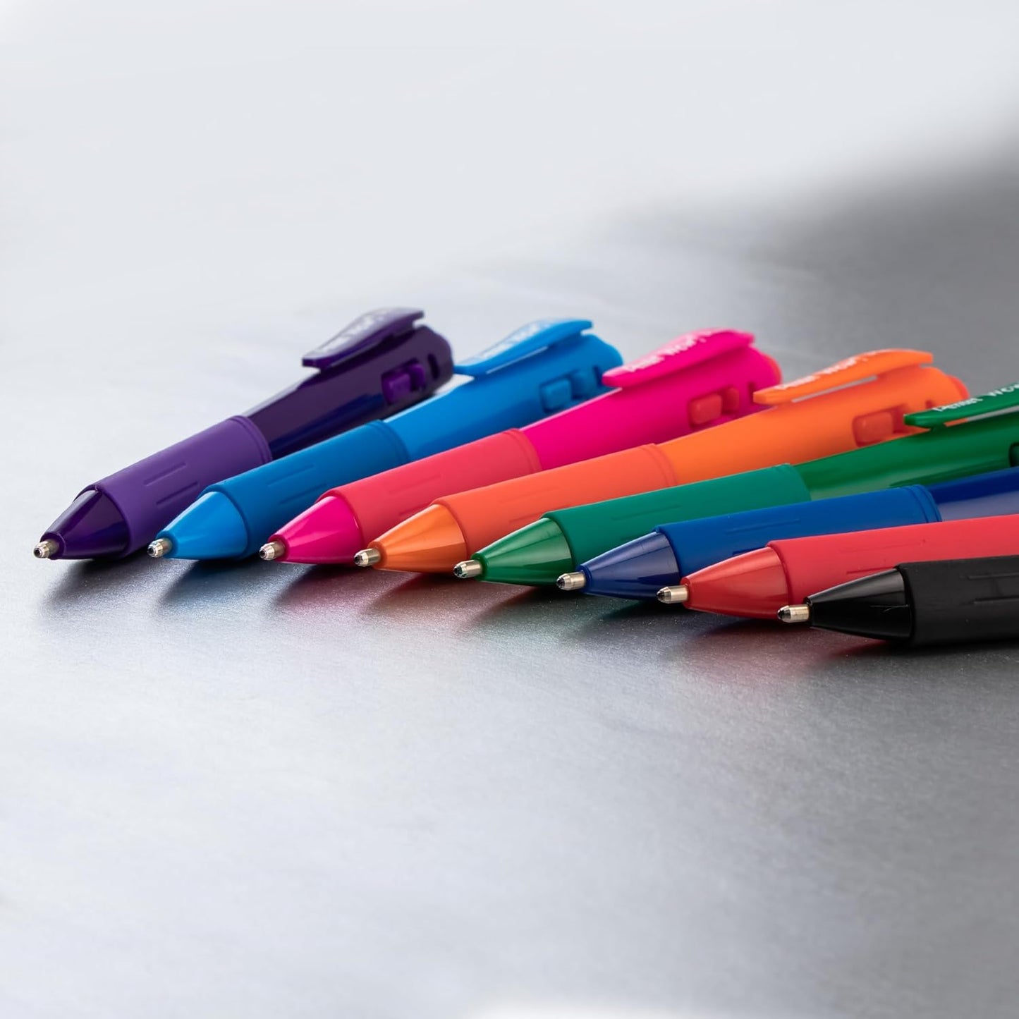 Pentel Wow! Retractable Ballpoint Pen, (1.4mm), Bold Line, Black Ink, Pack of 8 (BK444BP8A)