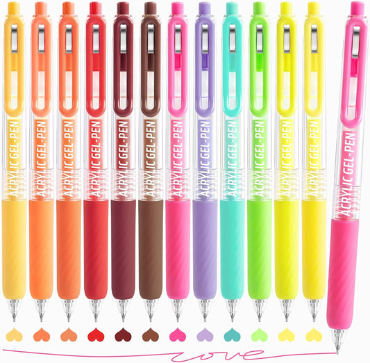 Gel Pens For Coloring, 90 Colors Retractable Colored Pens for Black Paper & White Paper, 0.7mm Fine Point Colorful Pens for Coloring, Writing, Drawing, Journaling, Note Taking, Office, Home
