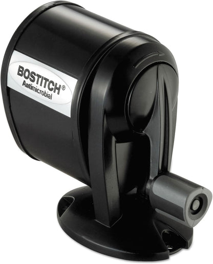 Bostitch MPS1BLK Counter-Mount/Wall-Mount Manual Pencil Sharpener, Black
