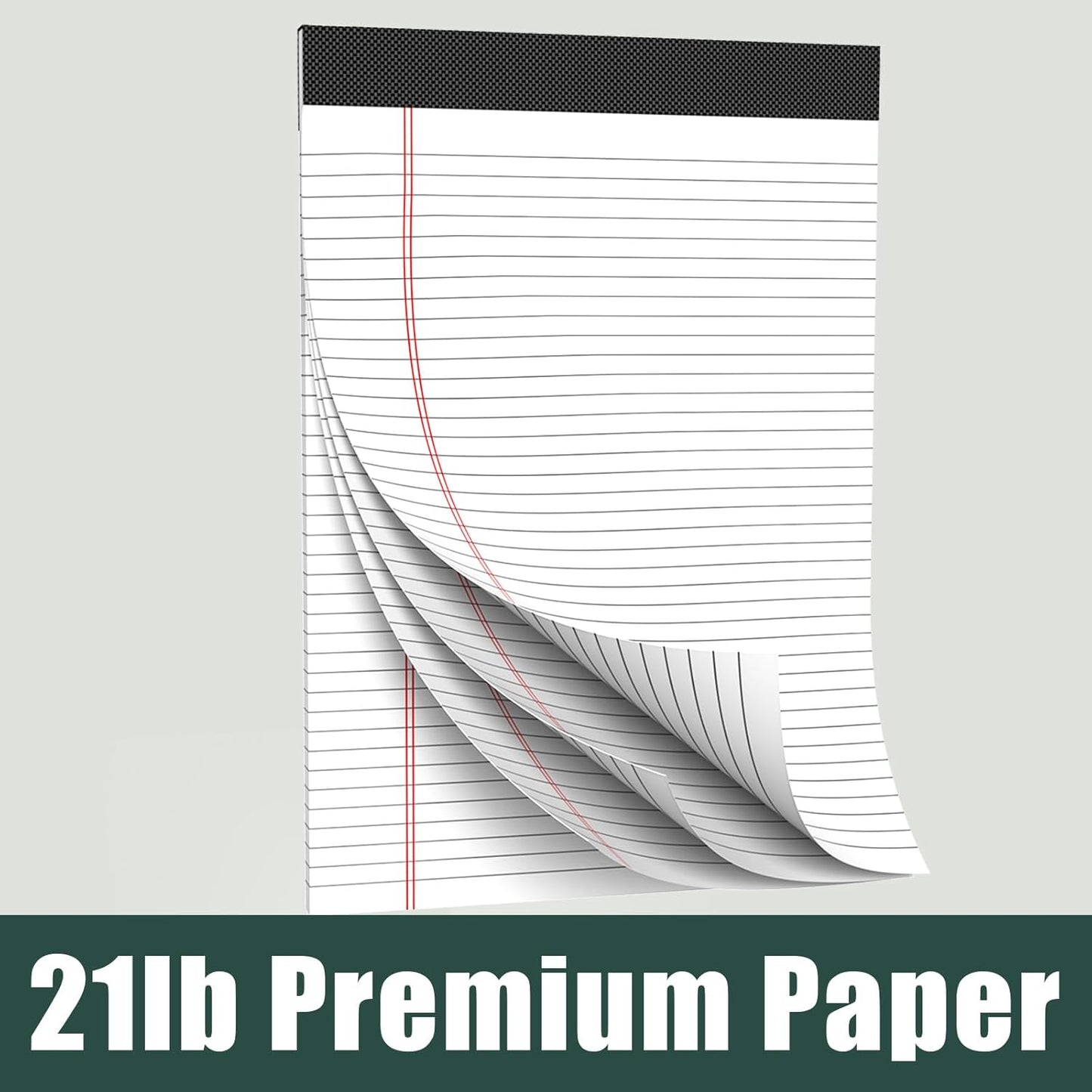 Legal Pads 8.5 x 11 College Ruled Note Pads 8.5 x 11.75 Yellow Notepad 80gsm Lined Paper Pads, 30 Sheets per Pad, 2 Pack Perforated Writing Pads Perfect for Office, Home, School