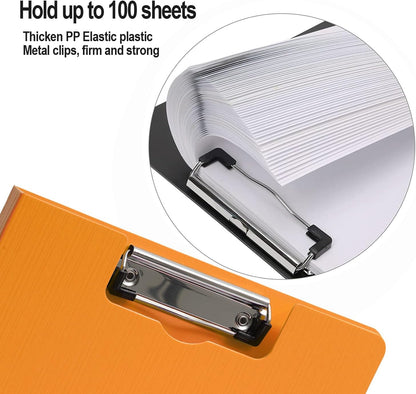 Clipboard Folder, A4 Foldable Clipboards with Pocket, File Cover Office Folder Clipboard, 360 Degree Foldable Storage Clipboards for Office, School or Medical Field, Blue