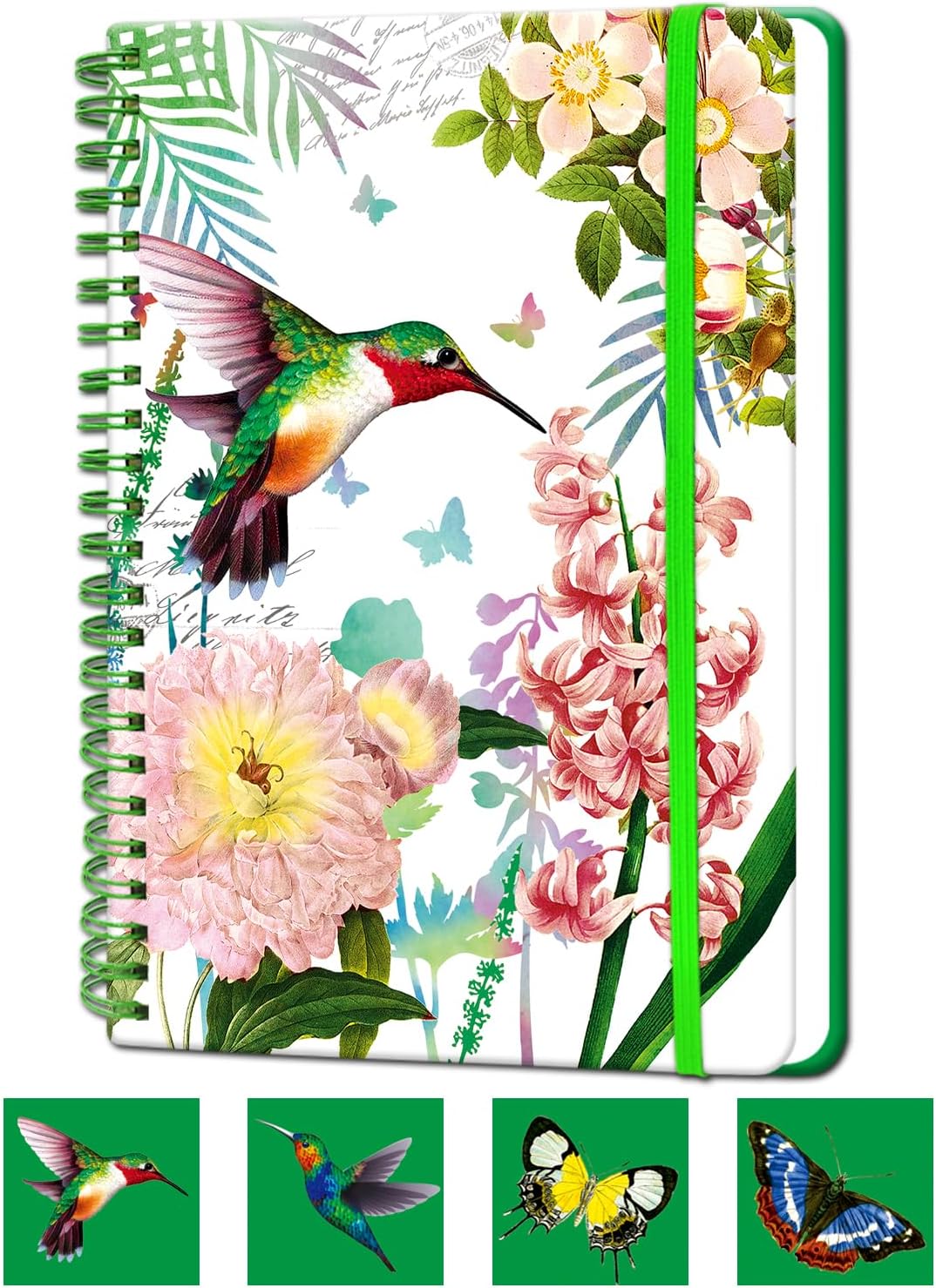 Melurika A5 Hardcover Spiral Notebook, 4 Pack 5.7x8.5 Inches Lined Journal 160 Pages College Ruled Spiral Bound Notebooks Gifts for Writing Note Taking Study Work Meeting and Travel