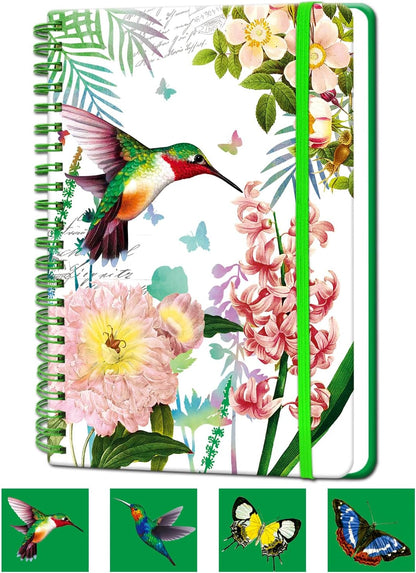 Melurika A5 Hardcover Spiral Notebook, 4 Pack 5.7x8.5 Inches Lined Journal 160 Pages College Ruled Spiral Bound Notebooks Gifts for Writing Note Taking Study Work Meeting and Travel