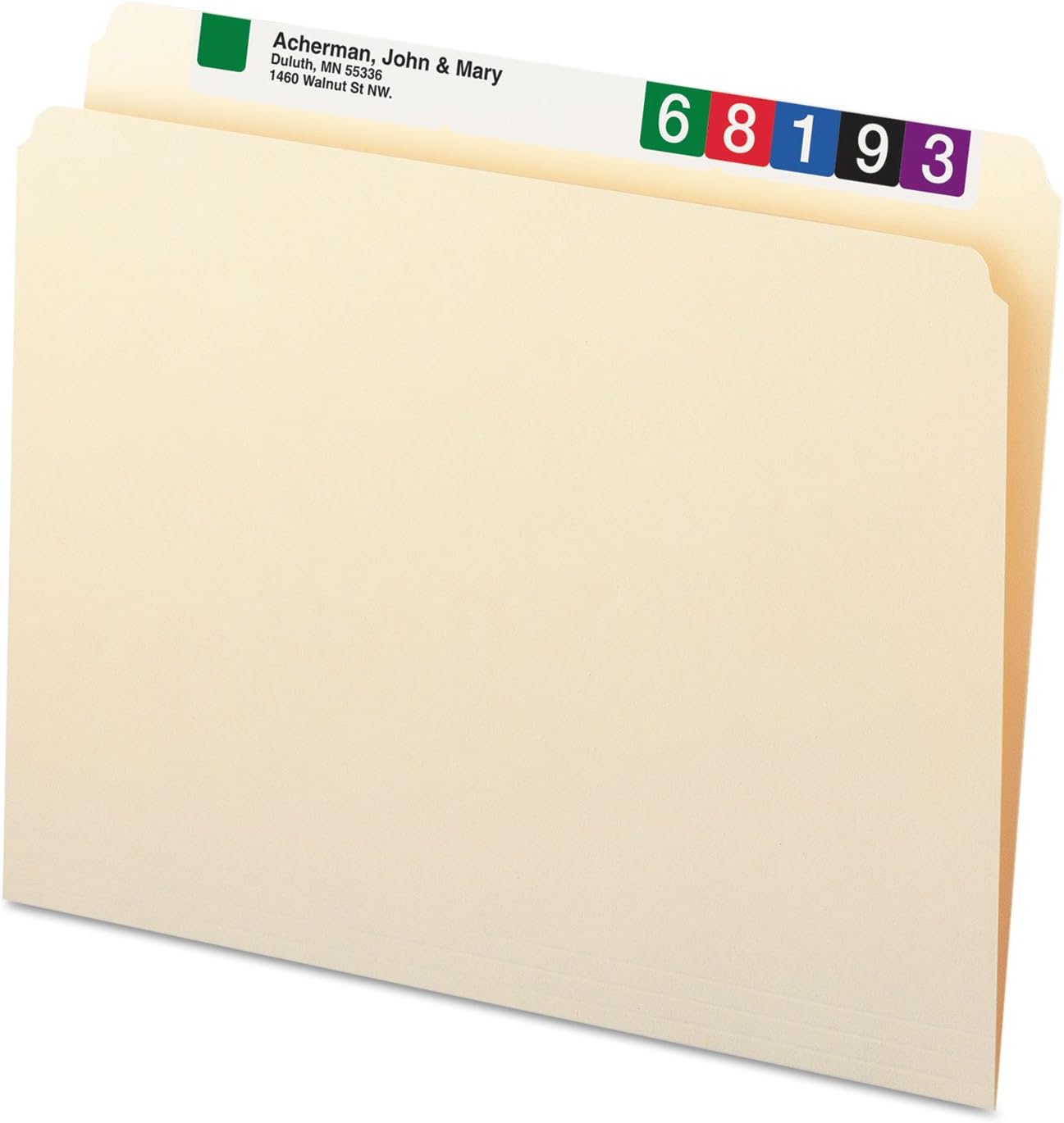 Smead File Folder, 1/3-Cut Tab, Assorted Positions, Letter Size, Manila, 24 per Pack (11928)