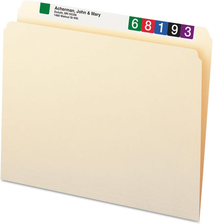 Smead File Folder, 1/3-Cut Tab, Assorted Positions, Letter Size, Manila, 24 per Pack (11928)