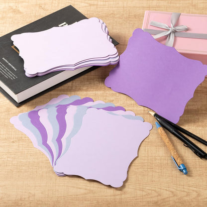 50 Pack Blank Kraft Cards Cardstock Thick Paper Brown Greeting Cards for DIY Gift Card Menus, Baby Shower and Wedding Invitations (Multicolored, 5x7IN)
