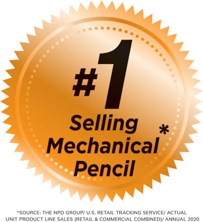 BIC Xtra Comfort Mechanical Pencils with Erasers, Medium Point (0.7mm), 12-Count Pack, Bulk Mechanical Pencils for School or Office Supplies