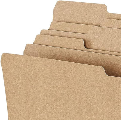 Staples File Folders, Letter Size, 1/3‑Cut Tabs, Purple, Durable 10.5‑Point Paper Stock, 100/Pack