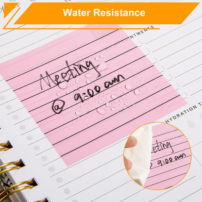 3x3 Inch Transparent Sticky Notes 300 Sheets, Clear Translucent Lined Self-Adhesive Memo Repositionable Reminder Pad for Office, College Students, Planners, Journals, School Supplies (Purple)