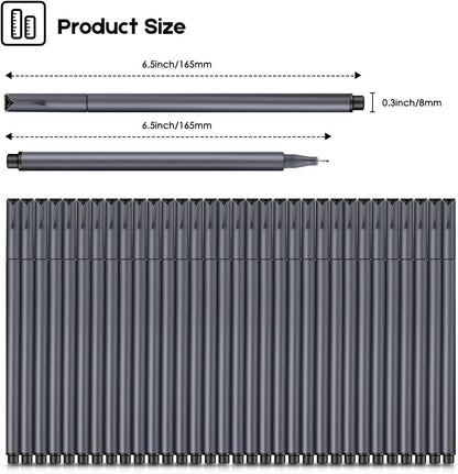 Taotree Journal Planner Pens, 24 Black Fine Point Pens, Ideal for Art, Crafts, Scrapbooks, School, Office, and More