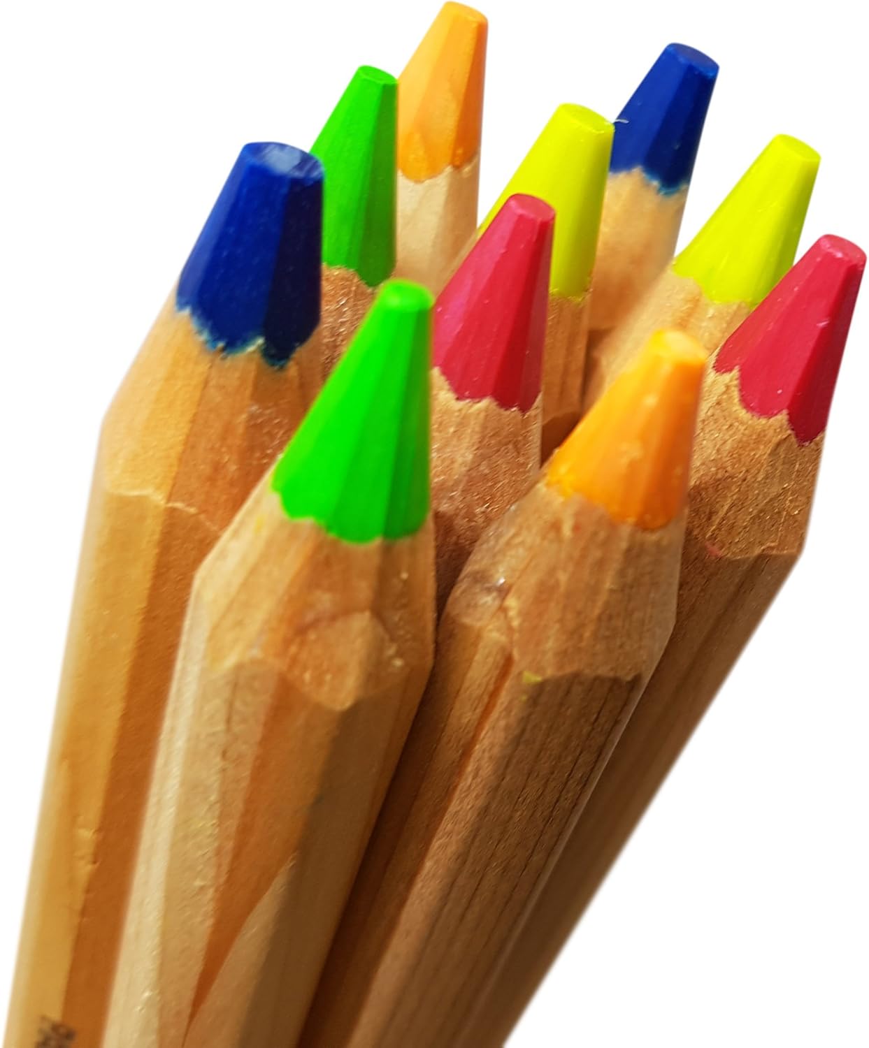 LYRA dry highlighters pencils bible safe and office supplies, unlacquered Neon highlighter colored pencils, 5 brilliant color set
