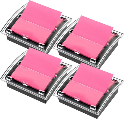 Mr. Pen Pop Up Sticky Note Dispenser, 3" x 3", Black, Sticky Note Dispenser, Sticky Note Holder for Desk, Clear Top