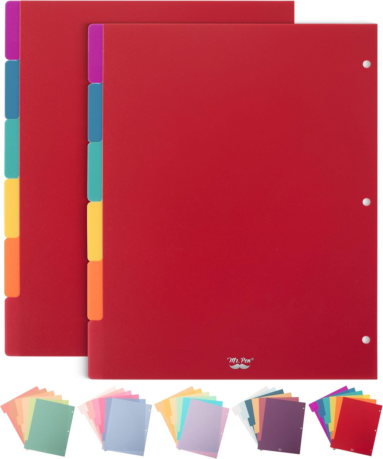 Mr. Pen- Binder Dividers, 6 Tab Dividers, Pack of 2 Sets (12 Dividers Total), Dividers