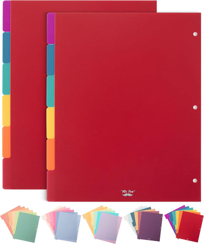 Mr. Pen- Binder Dividers, 6 Tab Dividers, Pack of 2 Sets (12 Dividers Total), Dividers