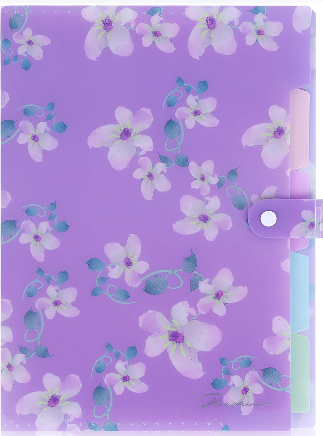 Forest Series Expanding File Folder Stylish Funky Cute Retro Document Organizer with Natural Scenes for Students,Teachers & Freelancers - Blue Butterfly