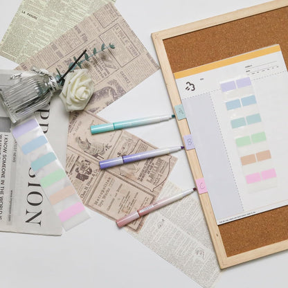 420 Pcs Sticky Index Tabs, Transparent Annotation Tabs, Repositionable Page Sticky Tabs for Notebooks (Bright)