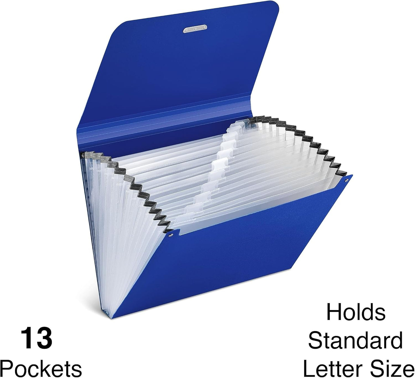 Staples Reinforced Expanding File, 13‑Pocket Accordion Organizer, Letter Size, Heavy‑Duty Poly Construction, Black