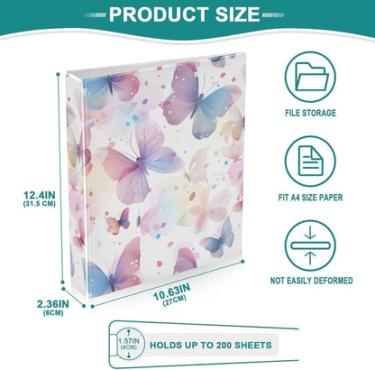 ALAZA Brown Forest Camo Camouflage 3 Ring Binder 1.5 Inch Three Ring Office Binders w/clipboard & 3 Pockets, Hold 200 Sheets, 1 pc