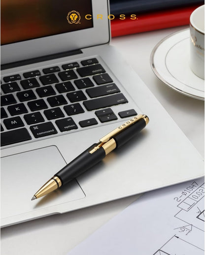 Cross Edge Matte Black Lacquer Gel Rollerball Pen