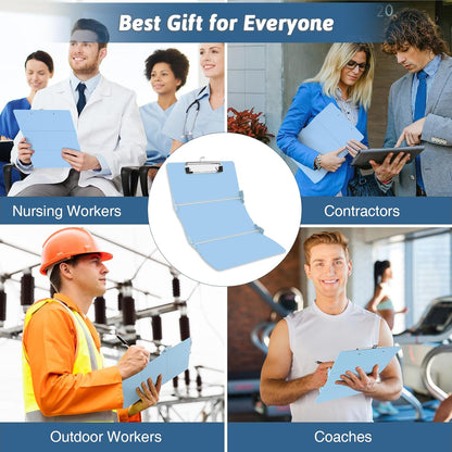 Nursing Clipboard Foldable Clipboard Medical: Edition Cheat Sheets Aluminum 3 Layers Foldable Clipboards Nursing Pocket Size Profile Clip Nurse Clipboards Notepad for Nurses Students and Doctors