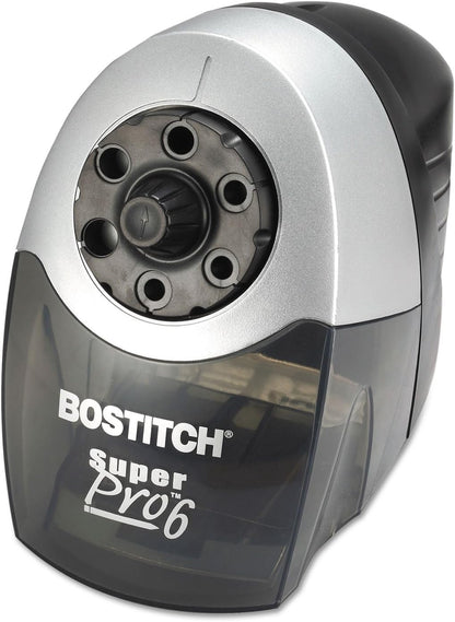 Bostitch Office QuietSharp Electric Pencil Sharpener, Heavy Duty Classroom or Office Use, Size Selector with 6 Different Sizes, Blue