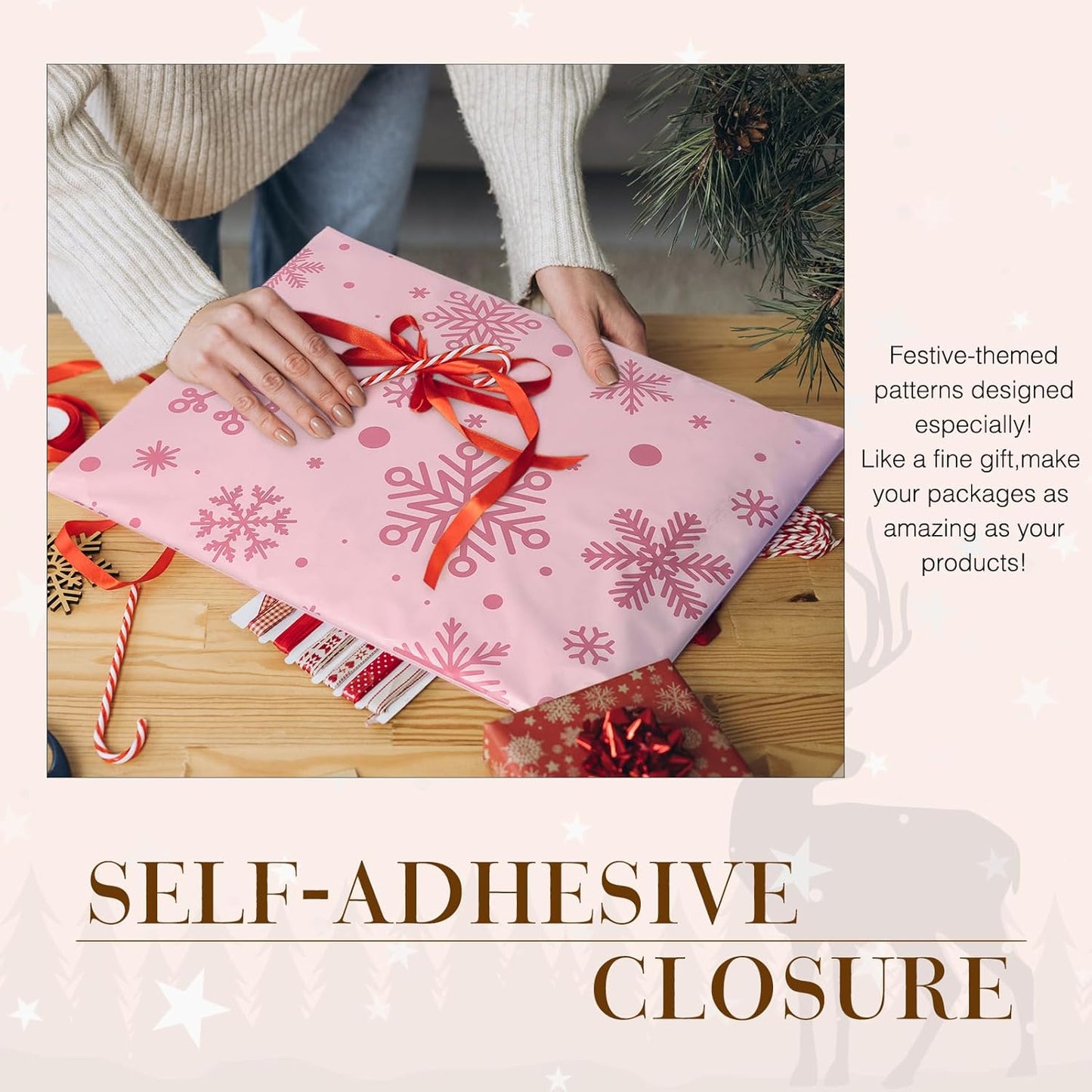 Metronic Cute Poly Mailers 10x13" 50pc Small Shipping Bags, Strong Adhesive Mailers Poly Bags for Business, Waterproof Mailing Envelopes for Packing Shipping Clothes Gifts, Gradient BluePink