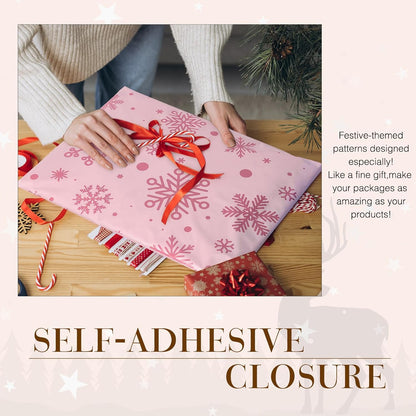 Metronic Cute Poly Mailers 10x13" 50pc Small Shipping Bags, Strong Adhesive Mailers Poly Bags for Business, Waterproof Mailing Envelopes for Packing Shipping Clothes Gifts, Gradient BluePink