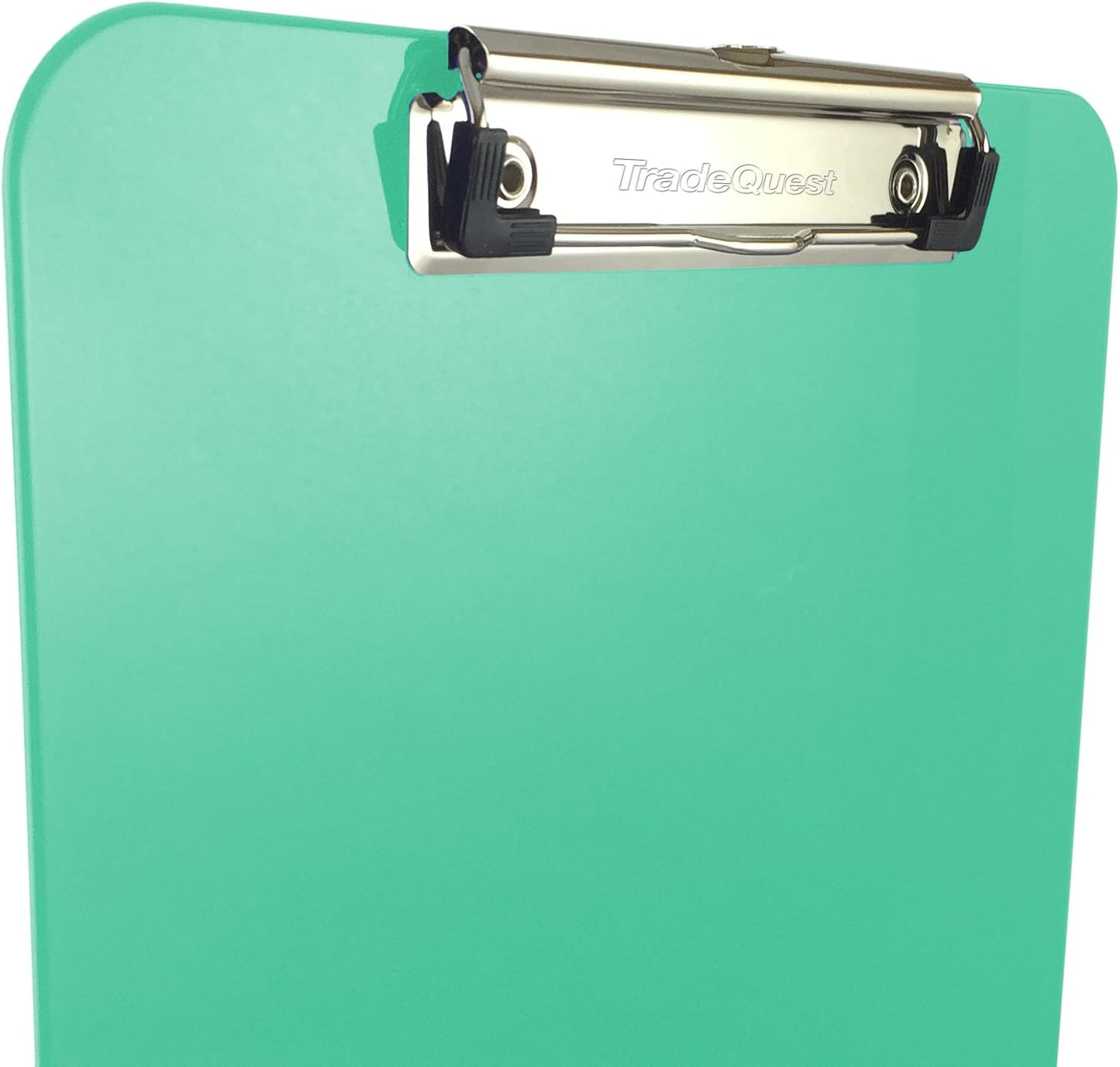 Trade Quest Plastic Clipboard Opaque Color Letter Size Low Profile Clip (Pack of 6) (Black)