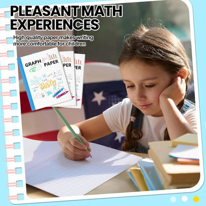 Ctosree 3 Pcs Graph Paper for Kids 1/2 Inch Squares Math Graph Paper Composition Notebook 8.5 x 11 Inches Quad Ruled Grid Notebook for Kids School Supplies
