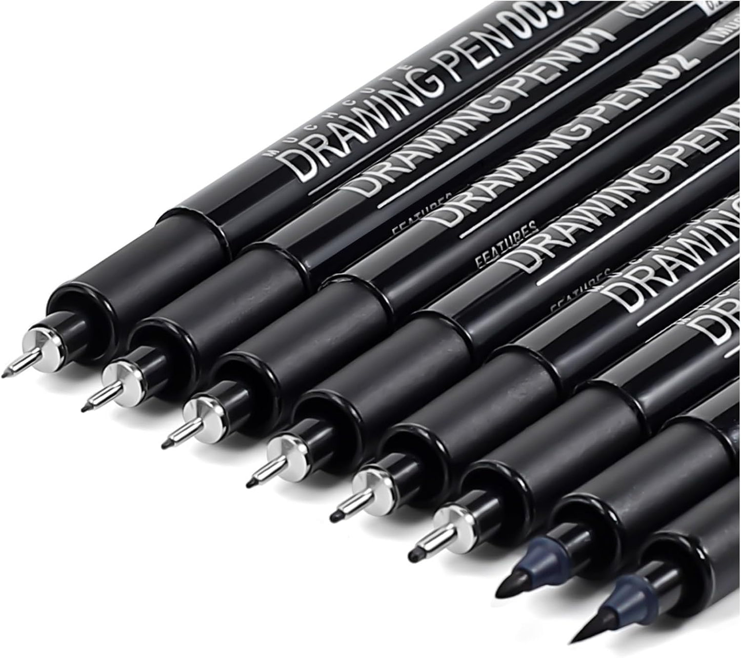 Muchcute Extra Fine Point Writing Pens:6 Black 0.25mm Ultra Thin Micron Pen 01 No Bleed Bible Journaling Study Supplies Annotation Smooth Waterproof Micro Line Tip Fineliner Gel Felt Ink Markers Stuff