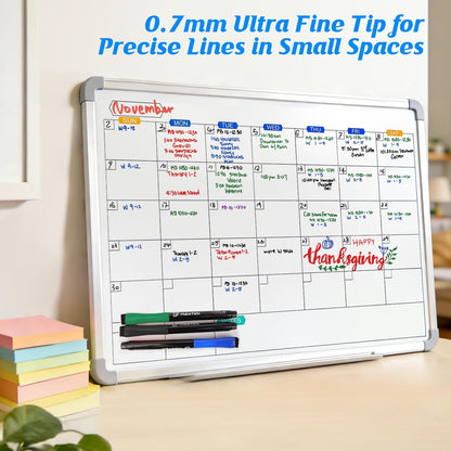 maxtek Low Odor Dry Erase Markers Chisel Tip, Whiteboard Markers Set 4 Count with 1 Magnetic Eraser