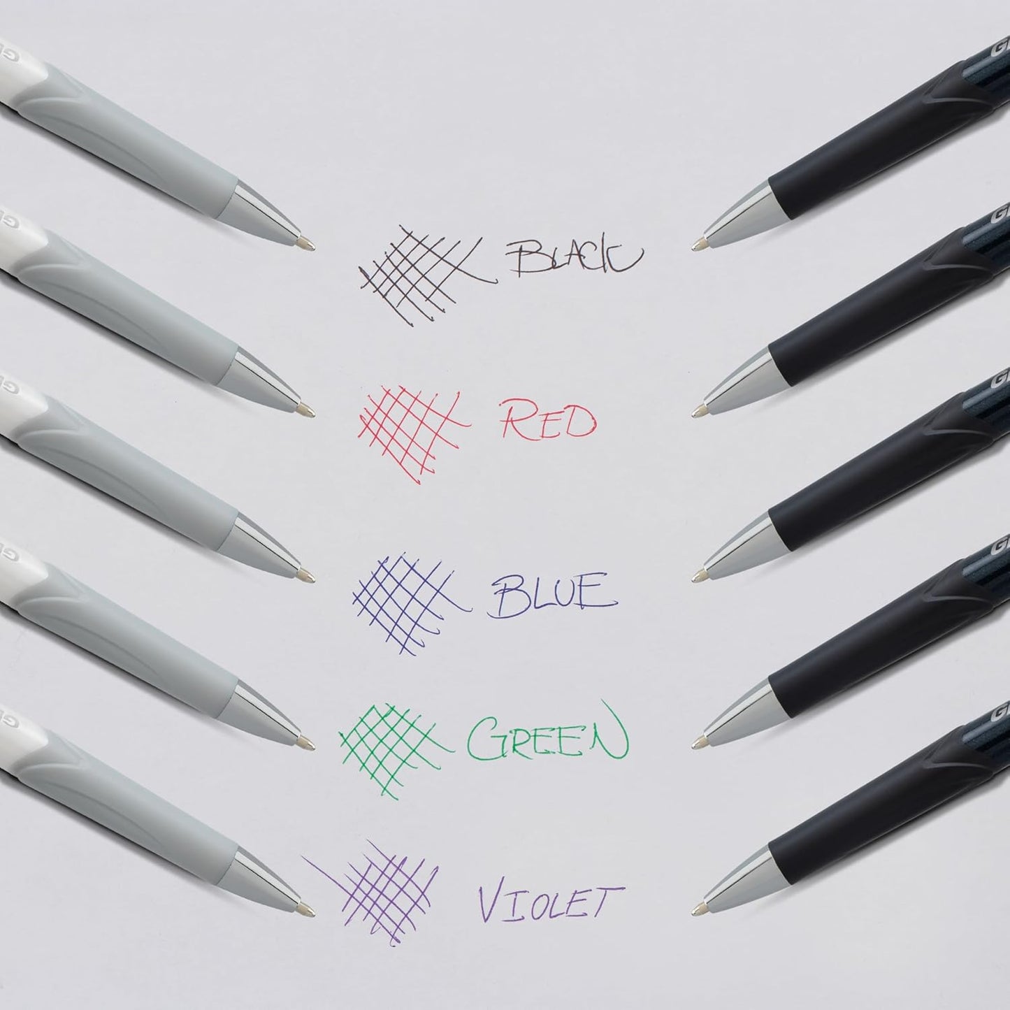 Pentel Glidewrite Signature Ballpoint Pen, (1.0mm) Medium, White Barrel, Blue Ink, Pack of 3 (BX930WBP3C)
