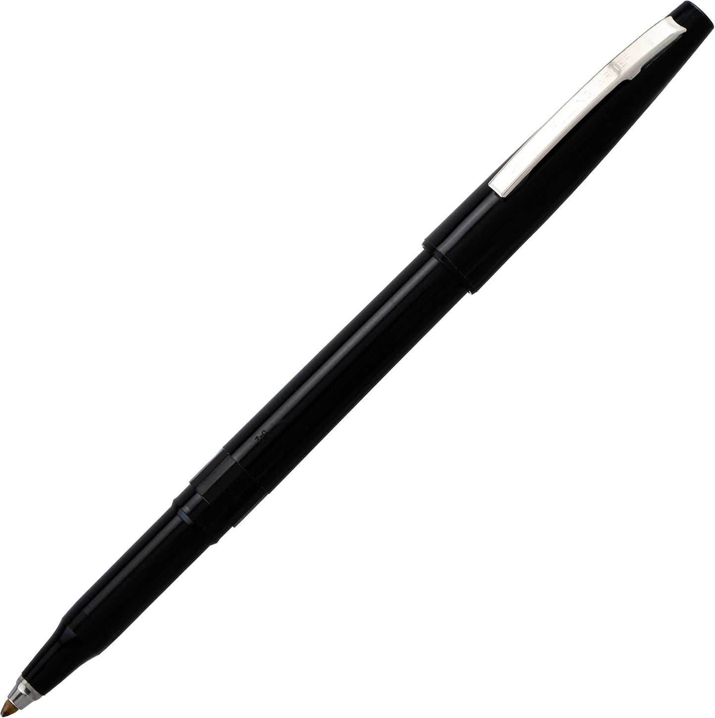 Pentel Rolling Writer Pen, 0.8 Millimeter Cushion Ball Tip, Black Ink, Box of 12 (R100-A)