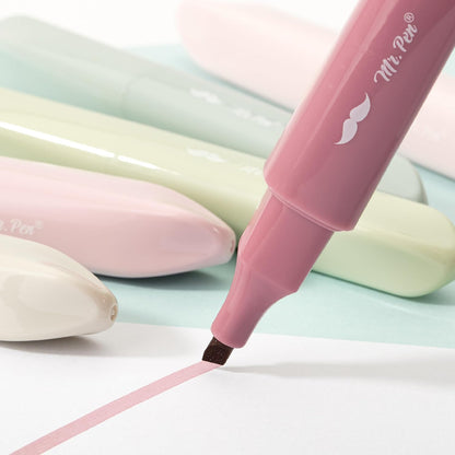 Mr. Pen- Aesthetic Bible Highlighters No Bleed Through, 6 pcs, Chisel Tip, Cute Highlighter for Journaling Supplies and School Accessories, Bible Highlighters and Pens No Bleed