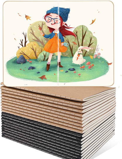Oucaru 48PCS Pocket Notebook, 3.5" x 5.5", 8 Color, 52 Pages Blank Notebook Mini Notebook Journal, Small Notebook Memo Notepad for Students, Traveler, School Supplies