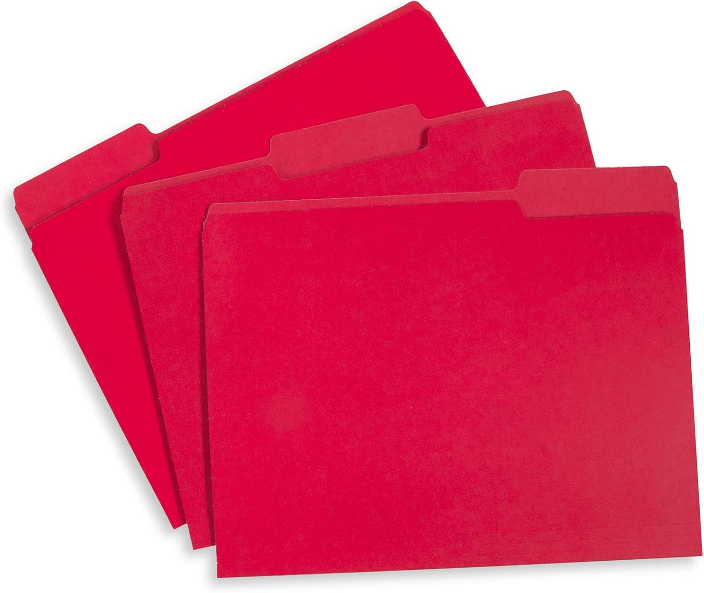 File Folder, 1/3 Cut Tab, Letter Size, Yellow, Great for Organizing and Easy File Storage, 100 Per Box