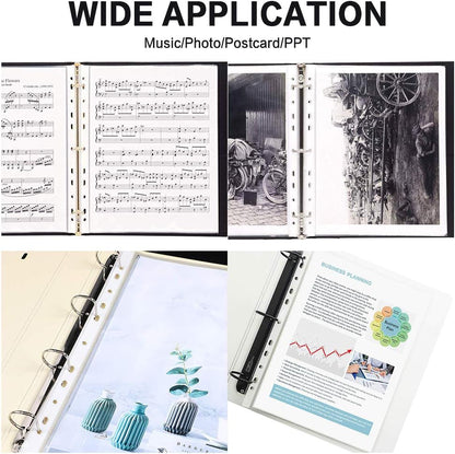 Sheet Protectors, HERKKA 800 Pack Heavy Duty Clear Plastic Page Protectors Sheet Reinforced 11-Hole Fit for 3 Ring Binder Fits Standard 8.5 x 11 Paper, 9.25 x 11.25 Top Loaded, Acid Free
