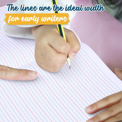 Watersay 30 Pack Primary Ruled Composition Notebook, Grade K-2 Journal 50 Sheets, 7-1/2" x 9-3/4" Primary Composition Book Writing Notebook for Kids Kindergarten Preschool 1st 2nd Grad (Multicolor)